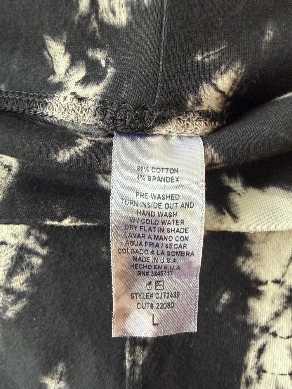 T.Party Tie-Dye Wide Leg Lounge Pants - Black/White - Picture 6 of 13
